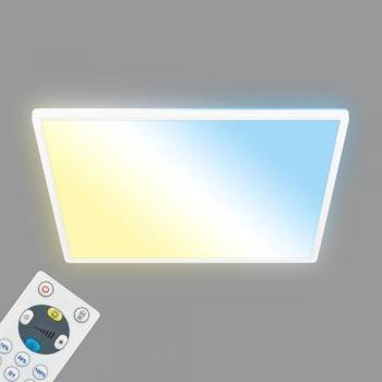 Briloner Tava Plafonnier, Lumière Indirecte, Design Plat, Blanc