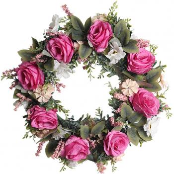 Couronne décorative en soie Pivoine