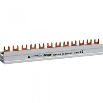 Hager HAG KDN480A 16qmm Phasenschiene für 12 Module 4p, Elektronikzubehör + Gehäuse, Grau
