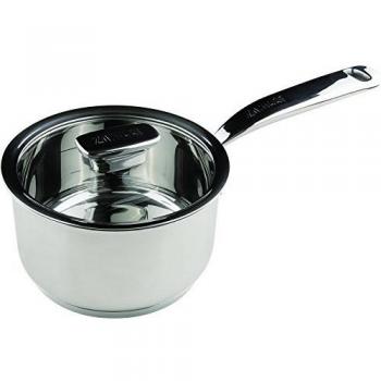 Zanussi 18 cm Silver Saucepan, Glass Cover