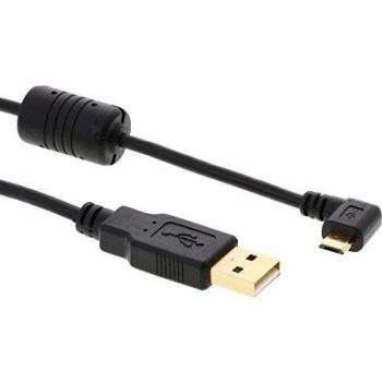 Delock Kabel USB micro-B Stecker/ USB-A St Ferrk. 1m 90 Grad links/rec