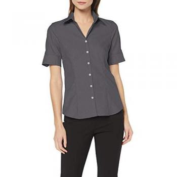 Top Femminile Rose Nera in Tessuto Scuro