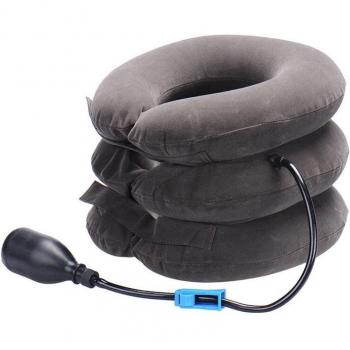 Collier de traction cervical chauffant trois couches pour voyage