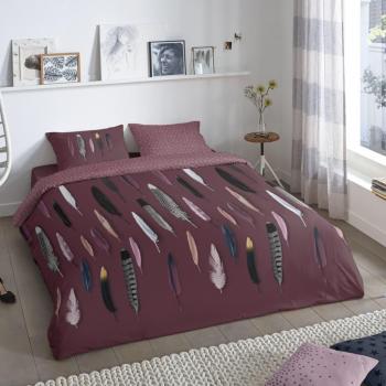 Good Morning Set Copripiumino FEATHERS 200x200/220 cm Bordò