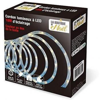 Décoration lumineuse tube bleu 18 m