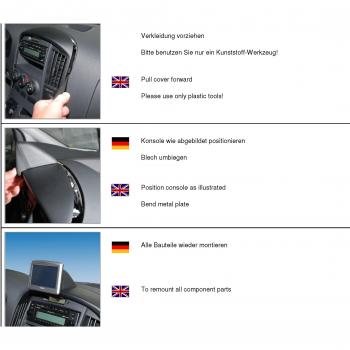 KUDA 241315 Halterung Kunstleder schwarz für Hyundai H1 (Travel/Cargo) ab 01/2008 bis 2018
