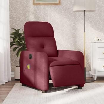VidaXL Sessel Massagesessel Elektrisch Weinrot Stoff