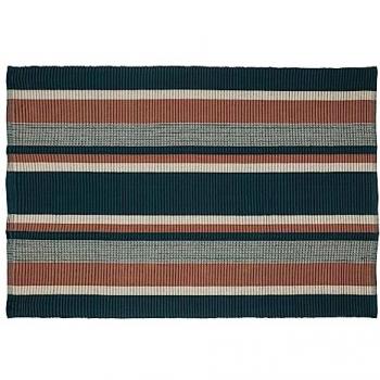 Tappeto 60x90 cm Blu Anatra, seta naturale – Atmosphera