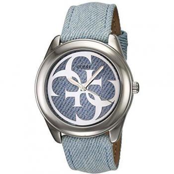 Women's Guess G‑Twist 40mm Blue Leather Quartz Watch