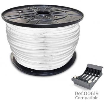 White 3x1.5mm Acrylic Cable Reel – 200 M (400 × 200 mm Large)
