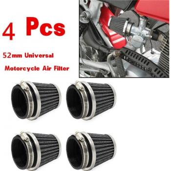 4Pcs 52mm Tapered Air Filters for Motorcycle Racing