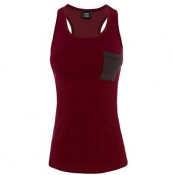 Izas Damen Arizona Tank Shirt (Mineralrot/Dunkelgrau) – XL/XXL