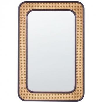 Espejo de Pared con Marco Rectangular Trenzado 60 x 90 cm Bernas