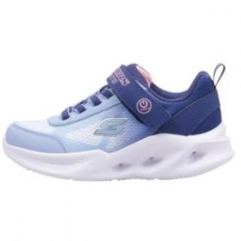 Skechers Fille S-Lights Shoes Sola Glow-Ombre Deluxe (Bleu Clair)