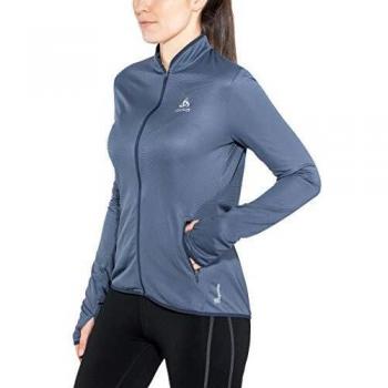 Odlo Sweat Zippé FLI Femme, Diving Navy/Blue Indigo Stripes, FR