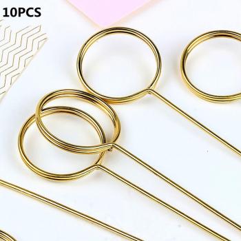 10 Uds. Pinzas de Metal para Tarjetas de Pastel