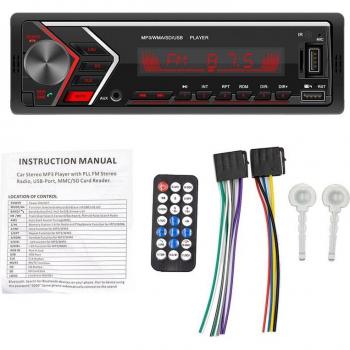 Estéreo para Coche 1DIN con Bluetooth, FM, Aux, TF y USB