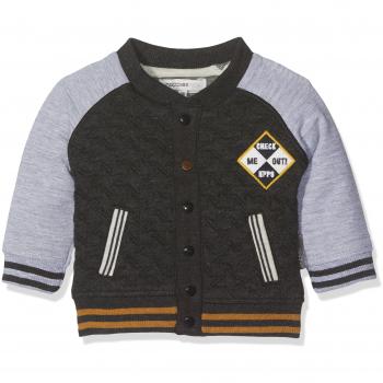 Noppies Baby-Jungen Cardigan Rev Itens, Schwarz (Charcoal Melange)
