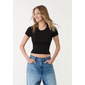 Stradivarius T-Shirt Basic Nero S