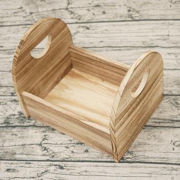 Lit miniature en bois pour photographie de bébé
