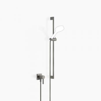 Mitigeur d’eau chaude et froide Dornbracht en mode encastre – Platine noire mat