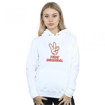 Mickey Mouse Womens/ Ladies Original Hoodie – White M