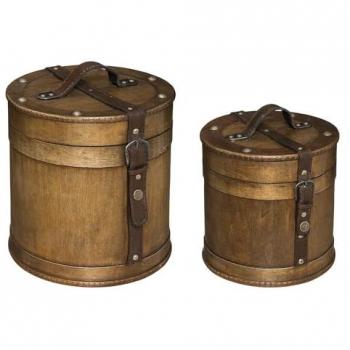 Boîte de Ronde Bois x 2