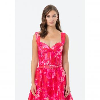 Bustier Estrito com Design Tecido Múltiplo