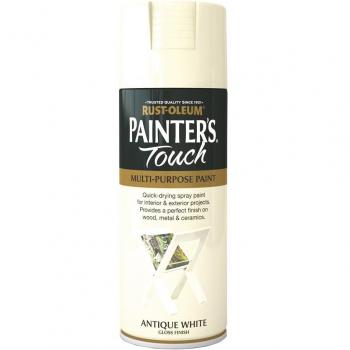 Rust-Oleum Painter's Touch Antique White Gloss Spray Paint 400ml