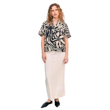 Blusa A Maniche Corte Karina Sandshell AOP Black Flower 36 Modernezza