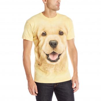 Gelbes Mountain‑Big‑Face Adult Shirt für Männer, XL