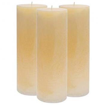 Vanilla Pillar Candles Pack of 3