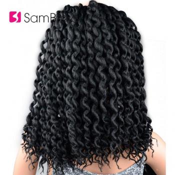 SAMBRAID Trenzas de Crochet 24 Pelo Rizado