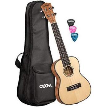 Ukulélé concert Cascha HH 2151 avec table en bois massif