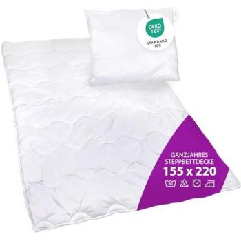 AddLiving Premium Ganzjahres Steppbettdecken Set mit Kopfkissen 155x220 cm