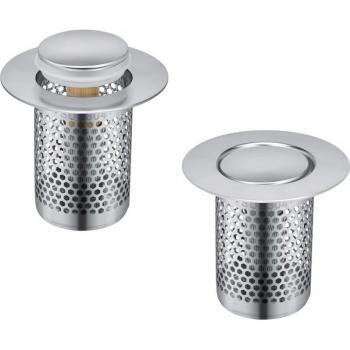FiltroDoccia Dual 2 Pezzi, Acciaio Inox