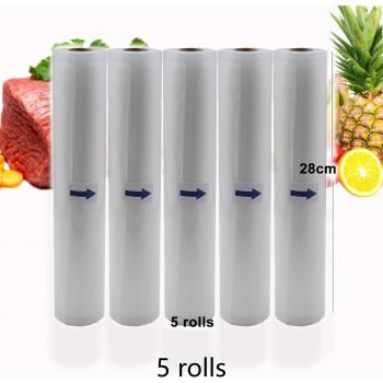 Sacs de stockage sous vide, 5 rouleaux, 28CM x 500CM