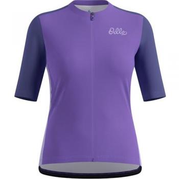 Odlo Essentials Radtrikot für Damen – Retro‑Print, XL, Lila