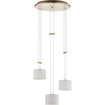 BANKAMP Elegant Brass 3-Bulb Pendant