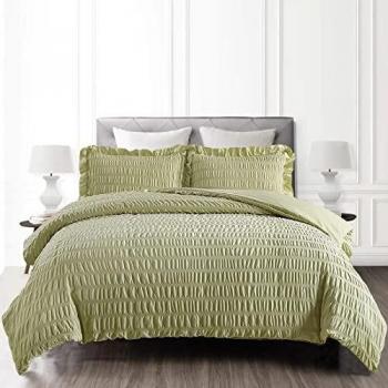 Kids & Teens Green Seersucker Duvet Set, 3 Pieces, 200x200cm