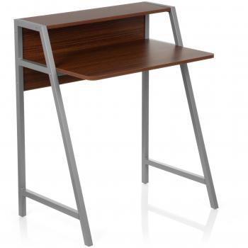 Dumont Büroschreibtisch 78x50,5 cm – Waldnuss-Finish mit Silberschliff
