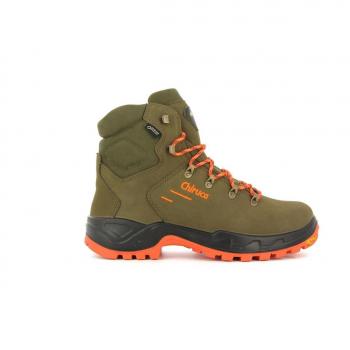 Botas Chiruca Game Hi Vis 08 Gore-Tex Hombre Marrón 47 con Suela Vibram Verde-Naranja