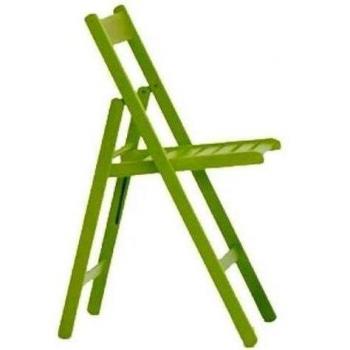 Sillas plegables de madera color verde