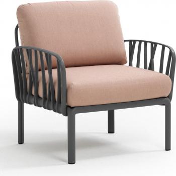 Komodo Fauteuil Nardi – Couleur Antrachite, Tissu Rosa Quarzo Gris – 1 Taille