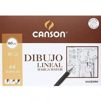 Láminas Canson Dibujo Basik A4 Lineal 160g 10h