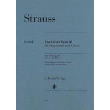 Vier Lieder op. 27 für Singstimme und Klavier: Instrumentation: Voice and Piano (G. Henle Urtext-Ausgabe)