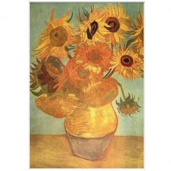 Reproducción de girasoles de Vincent Van Gogh 40cm en amarillo/verde