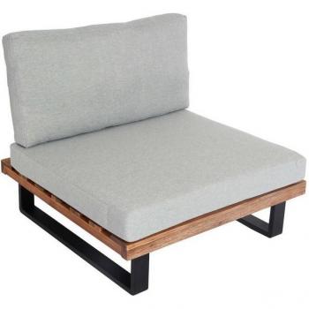 Hellbrauner Akazien-Sessel mit Polster