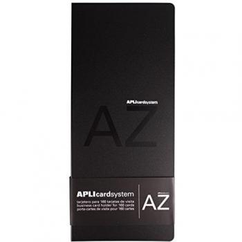 Porte-cartes de visite noir 160 cartes 120x275mm Apli