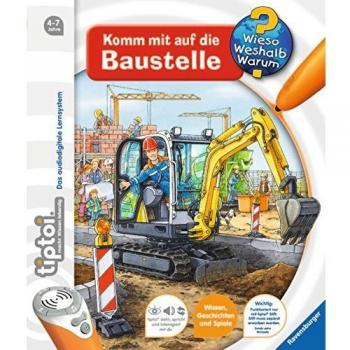 RAVENSBURGER 000633 tiptoi® „Komm mit auf die Baustelle“ – Kinderbaukasten